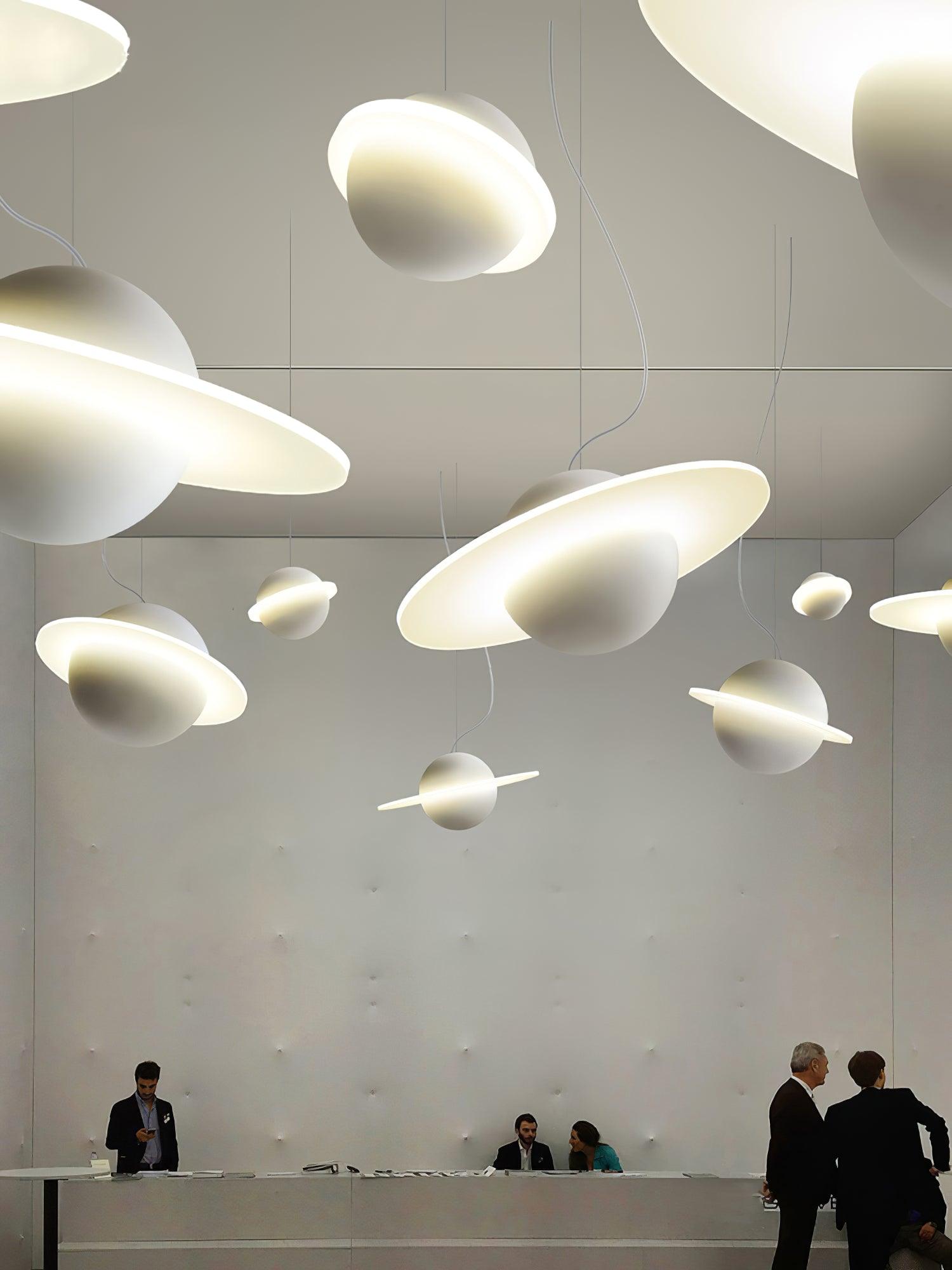 Jupiter Ring white LED pendant light