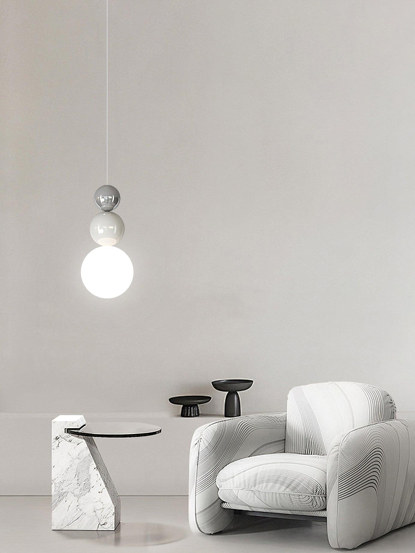 Acrylic Three Ball Pendant Lamp - Cueteks