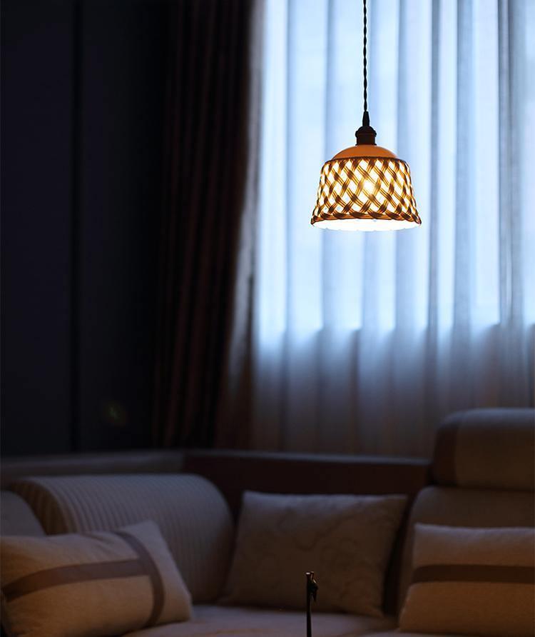 Openwork Ceramic Pendant Lamp - Cueteks