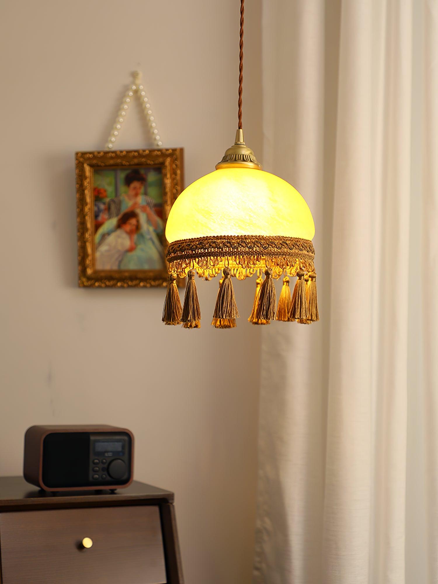 French Tassels Brass Pendant Light - Cueteks