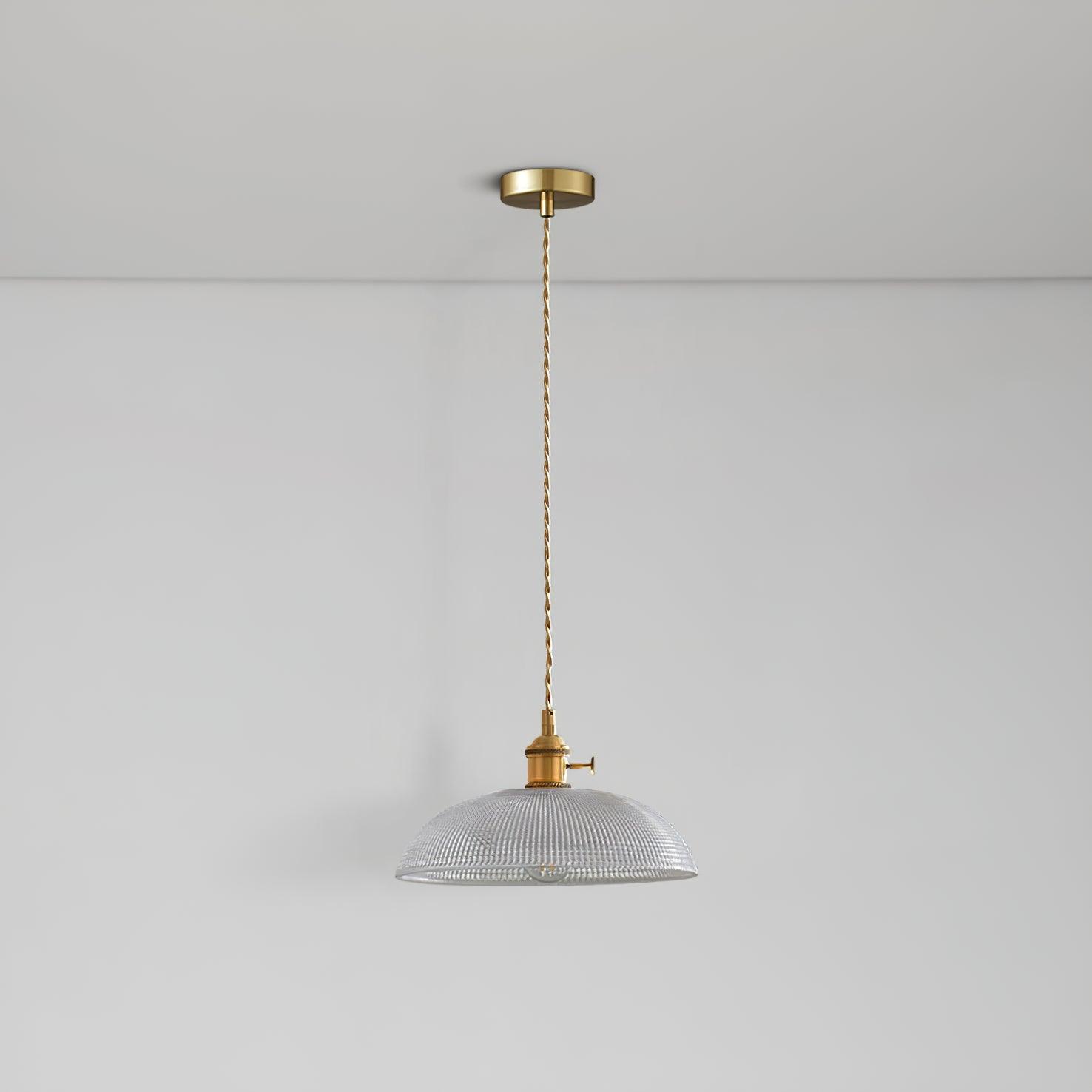 Ribbed Spiral Pendant Light - Cueteks