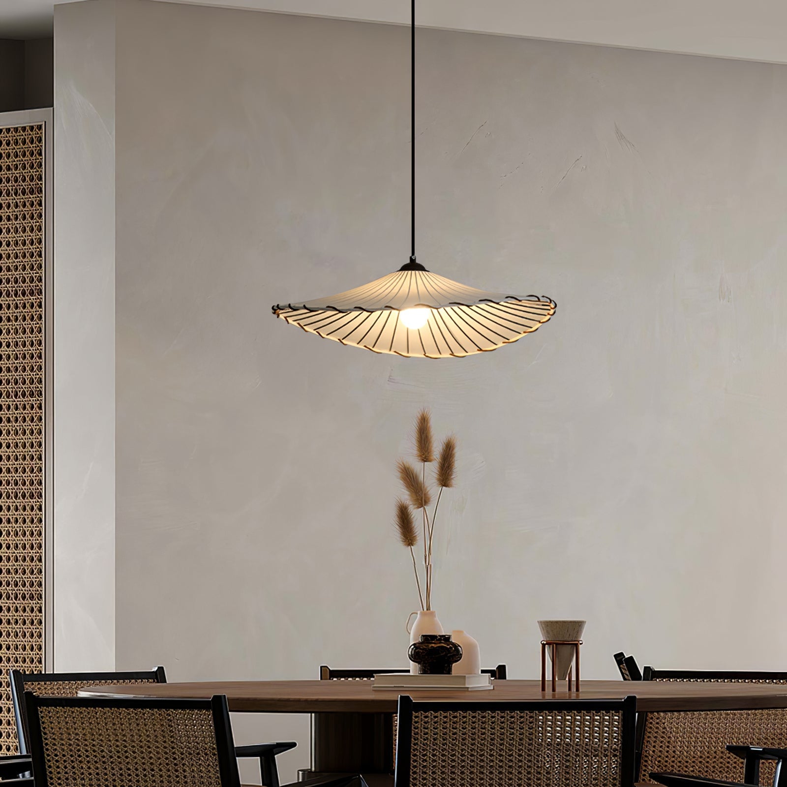 Lotus Leaf Fabric Pendant Light - Cueteks