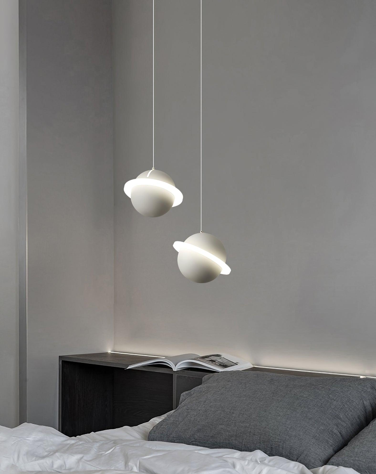Jupiter Ring white LED pendant light