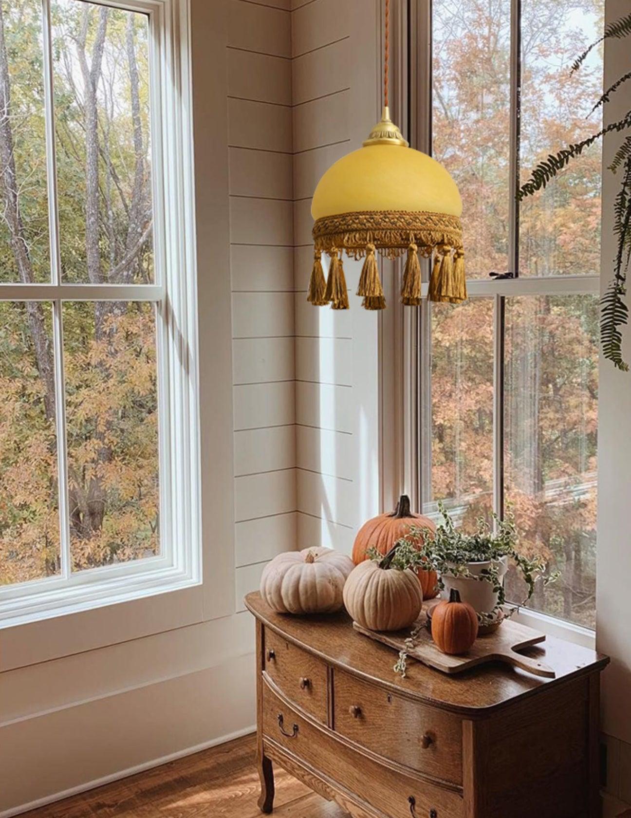 French Tassels Brass Pendant Light - Cueteks