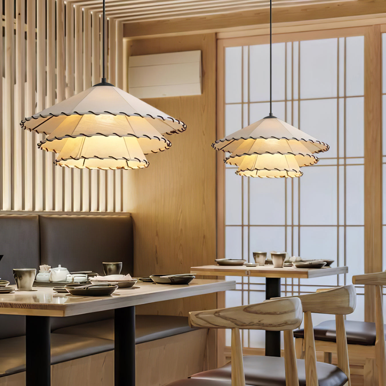 Lotus Leaf Fabric Pendant Light - Cueteks