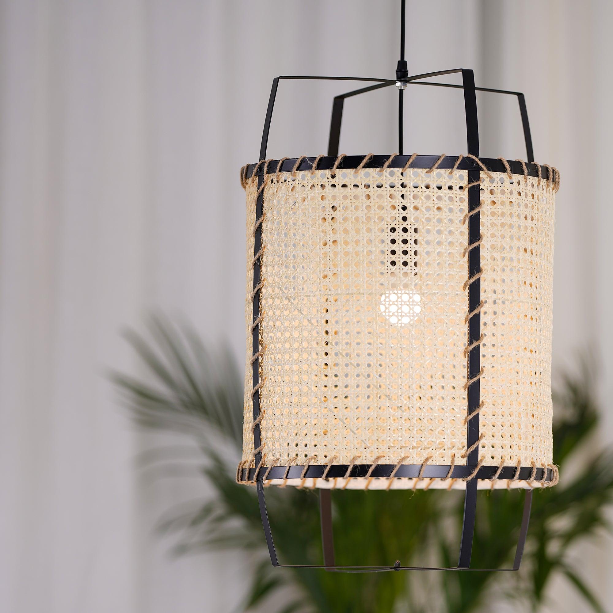 Rattan Cane Pendant Light - Cueteks
