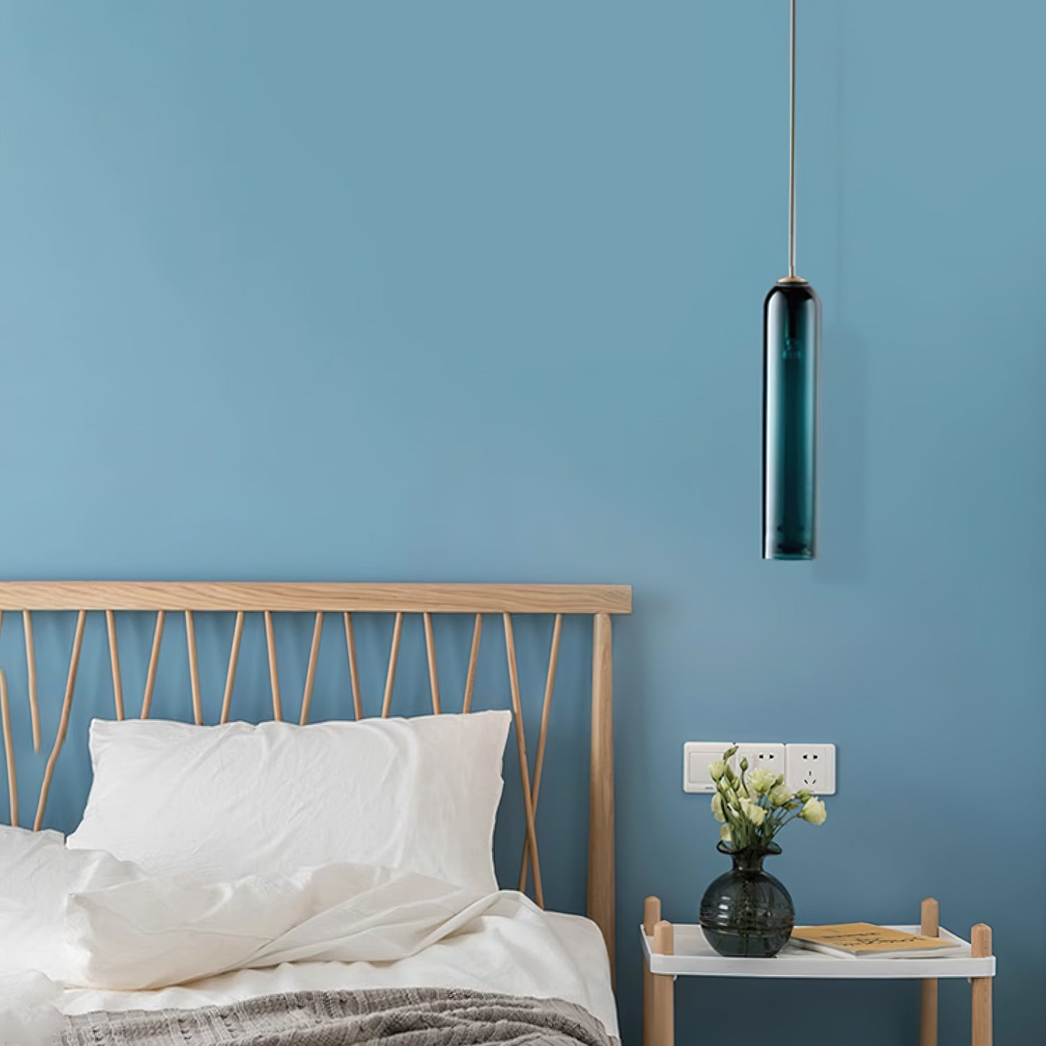 Long Tube Glass Pendant Light - Cueteks