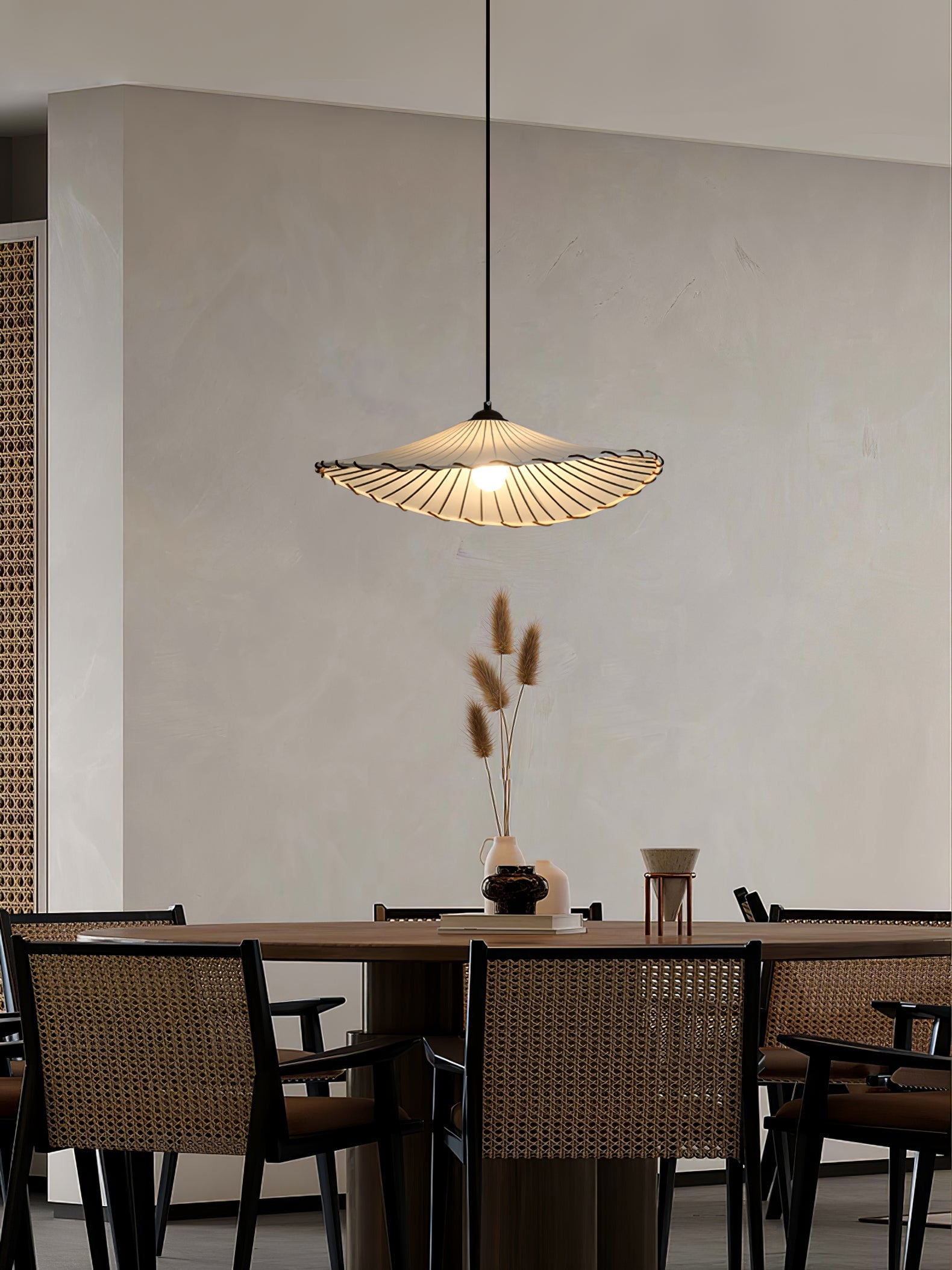 Lotus Leaf Fabric Pendant Light - Cueteks