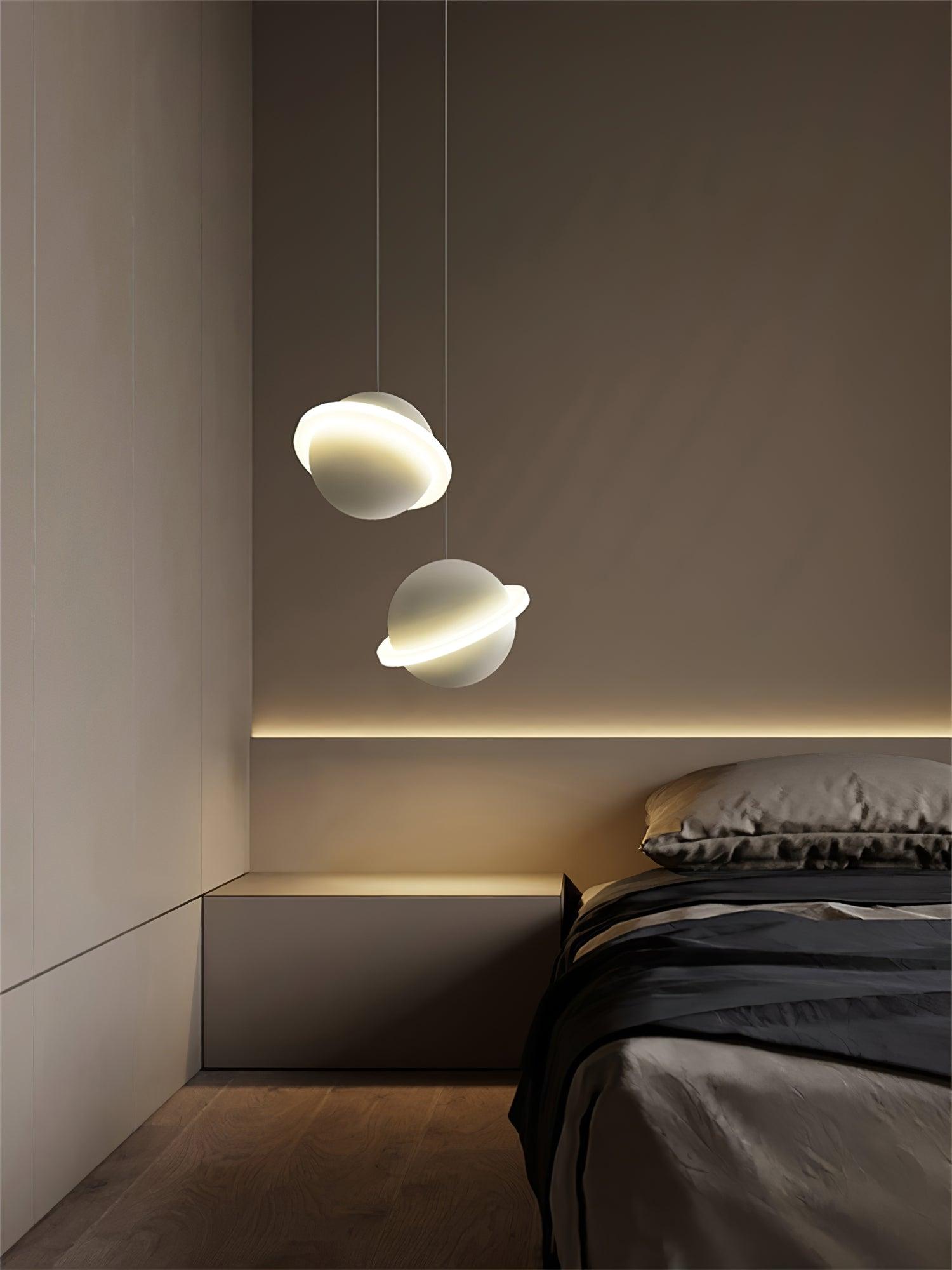 Jupiter Ring white LED pendant light