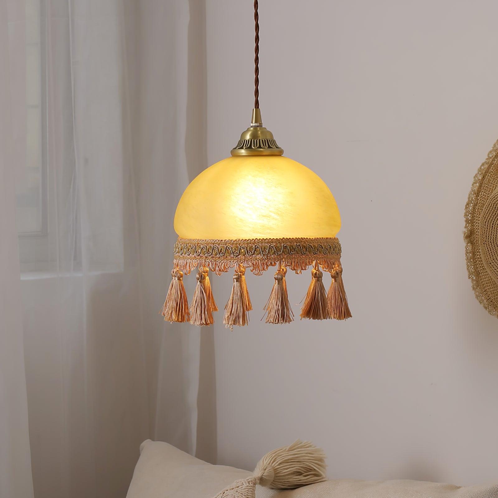 French Tassels Brass Pendant Light - Cueteks