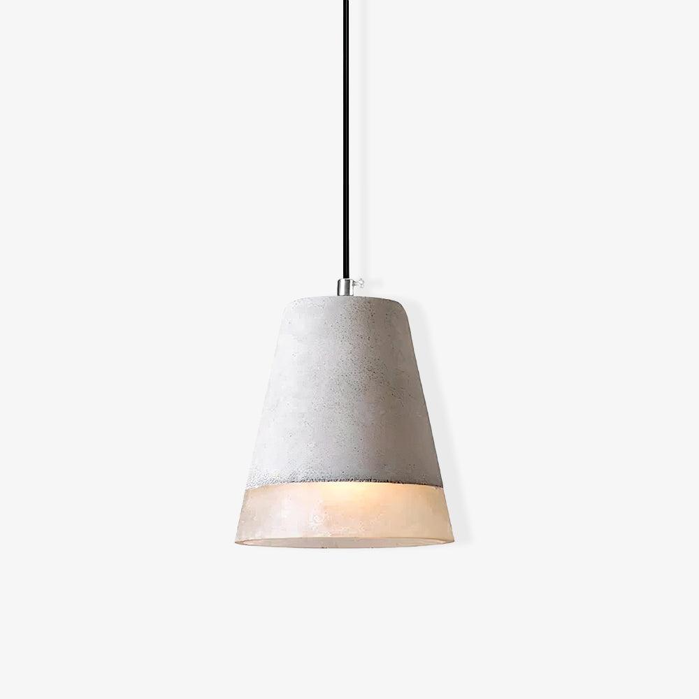 Tapered grey shade with illuminated lower band