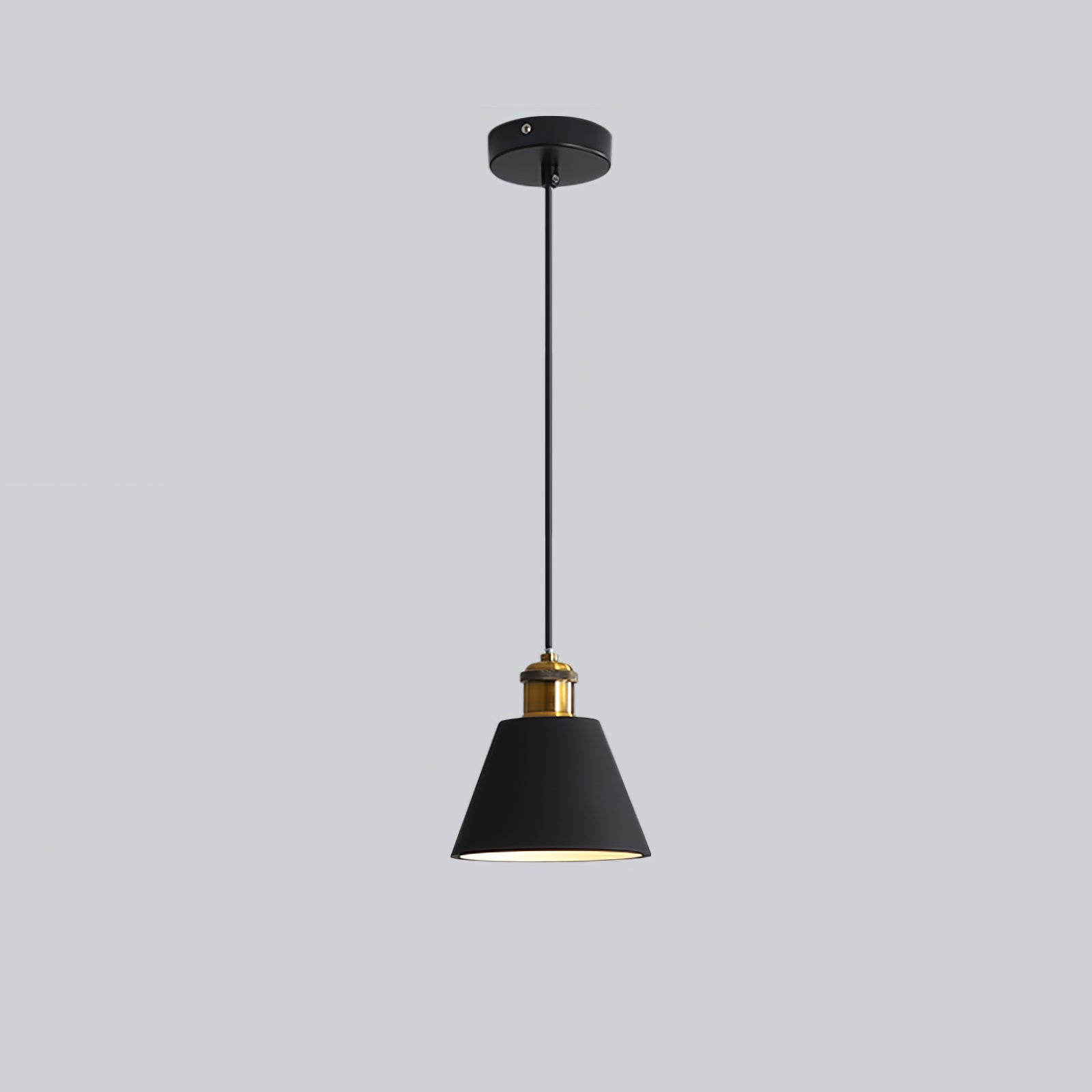 Model B Black short cone pendant