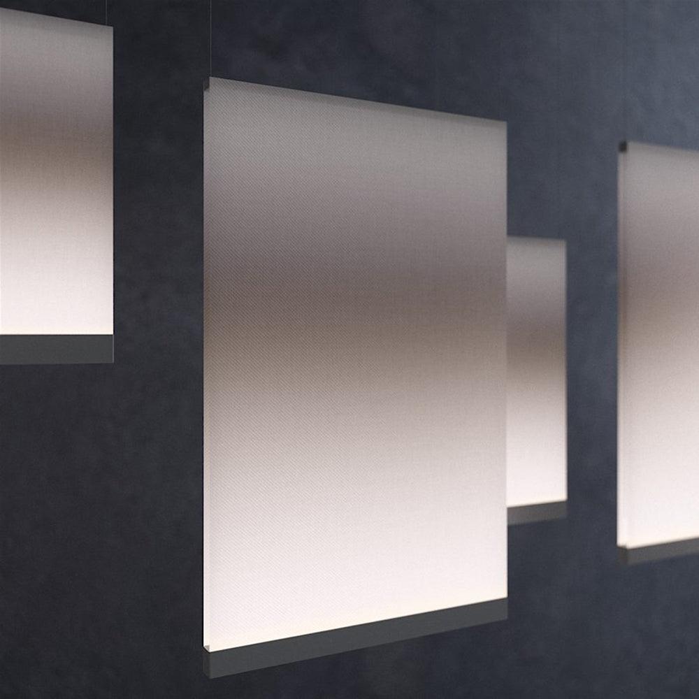 Close view of overlapping rectangular panels