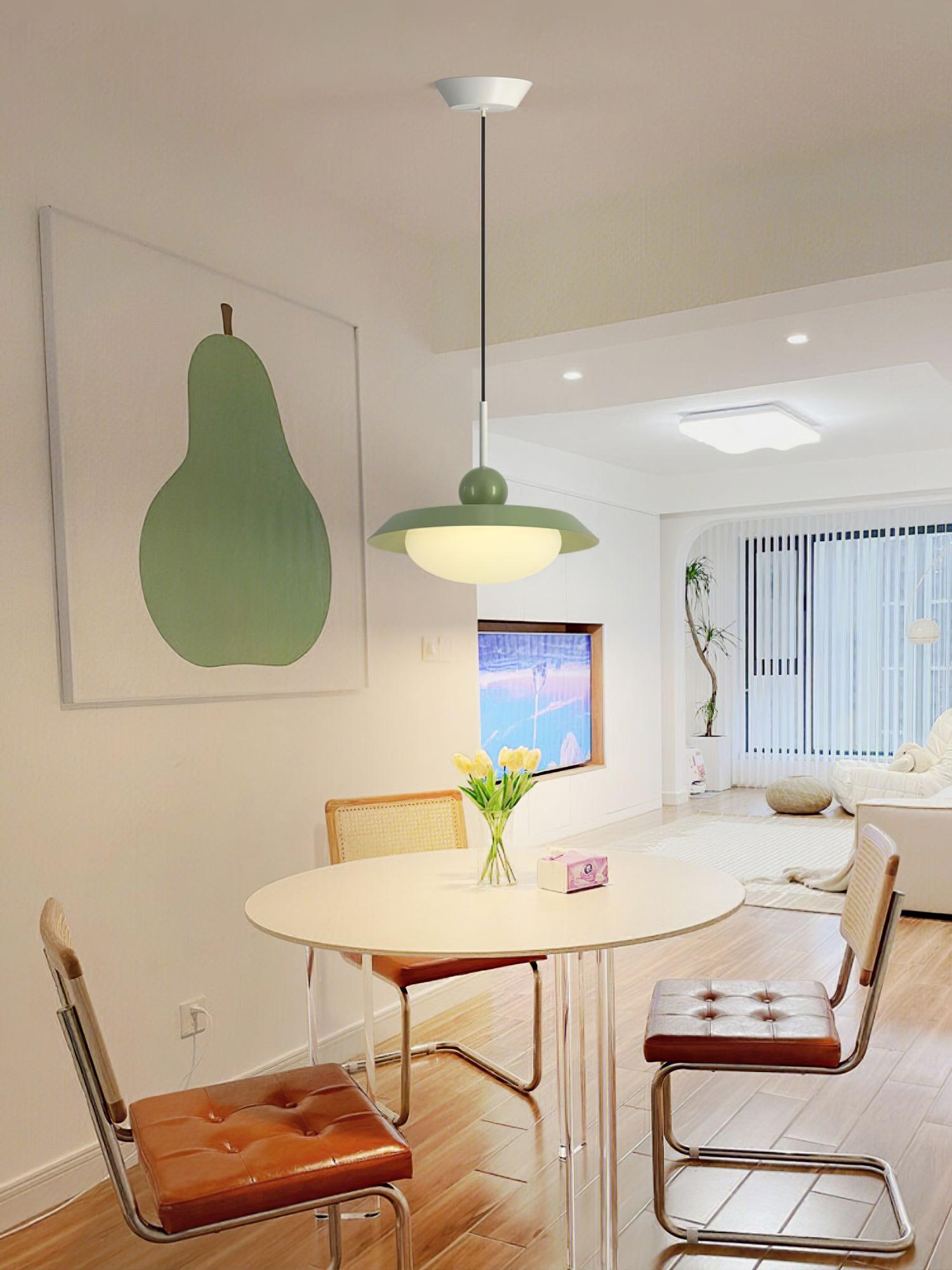 Morandi layered LED pendant light