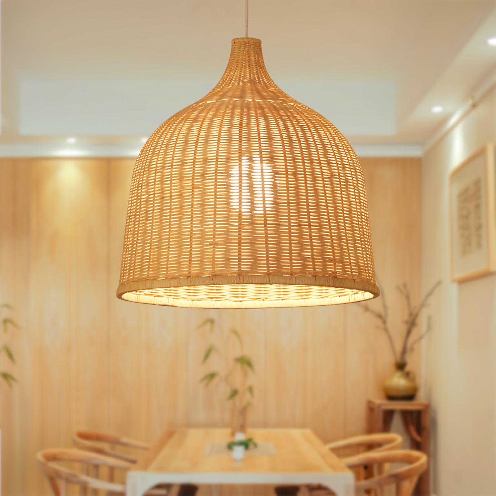 Rattan Pandent Light - Cueteks