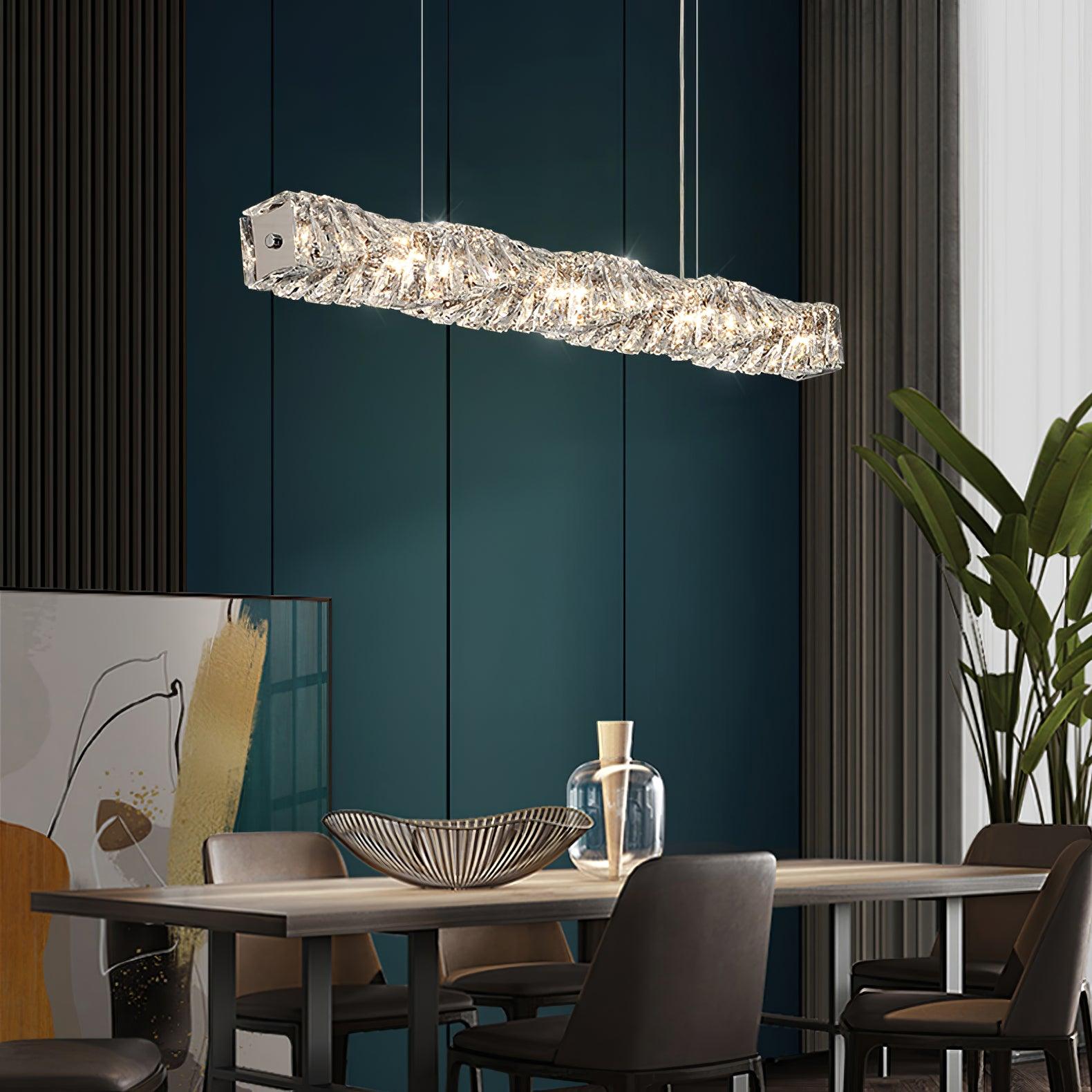 Long Crystal Pendant Lamp - Cueteks