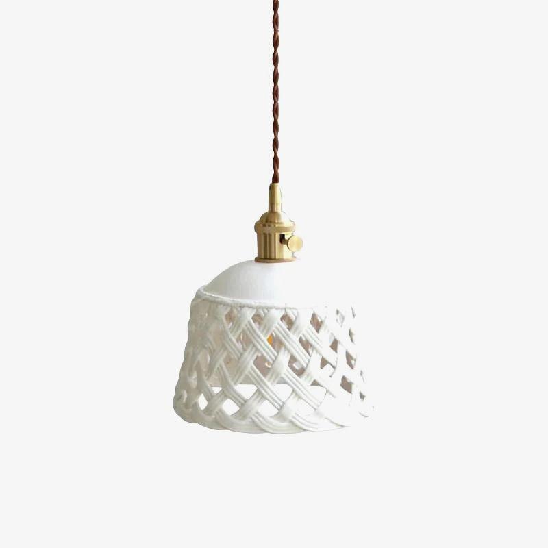Openwork Ceramic Pendant Lamp - Cueteks