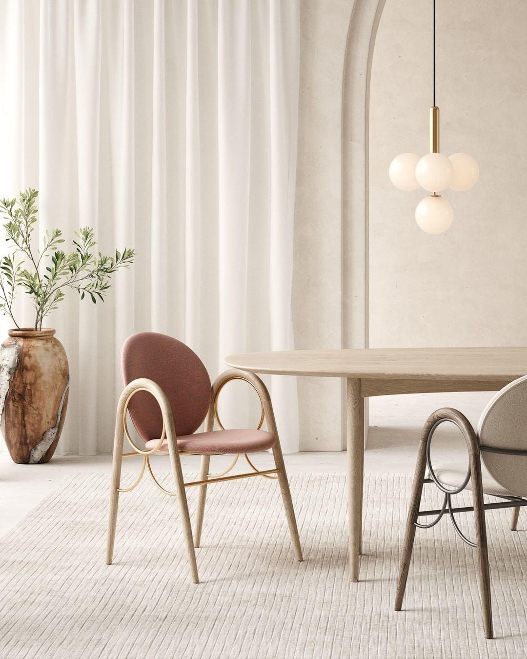 White globe cluster beside a bright dining window