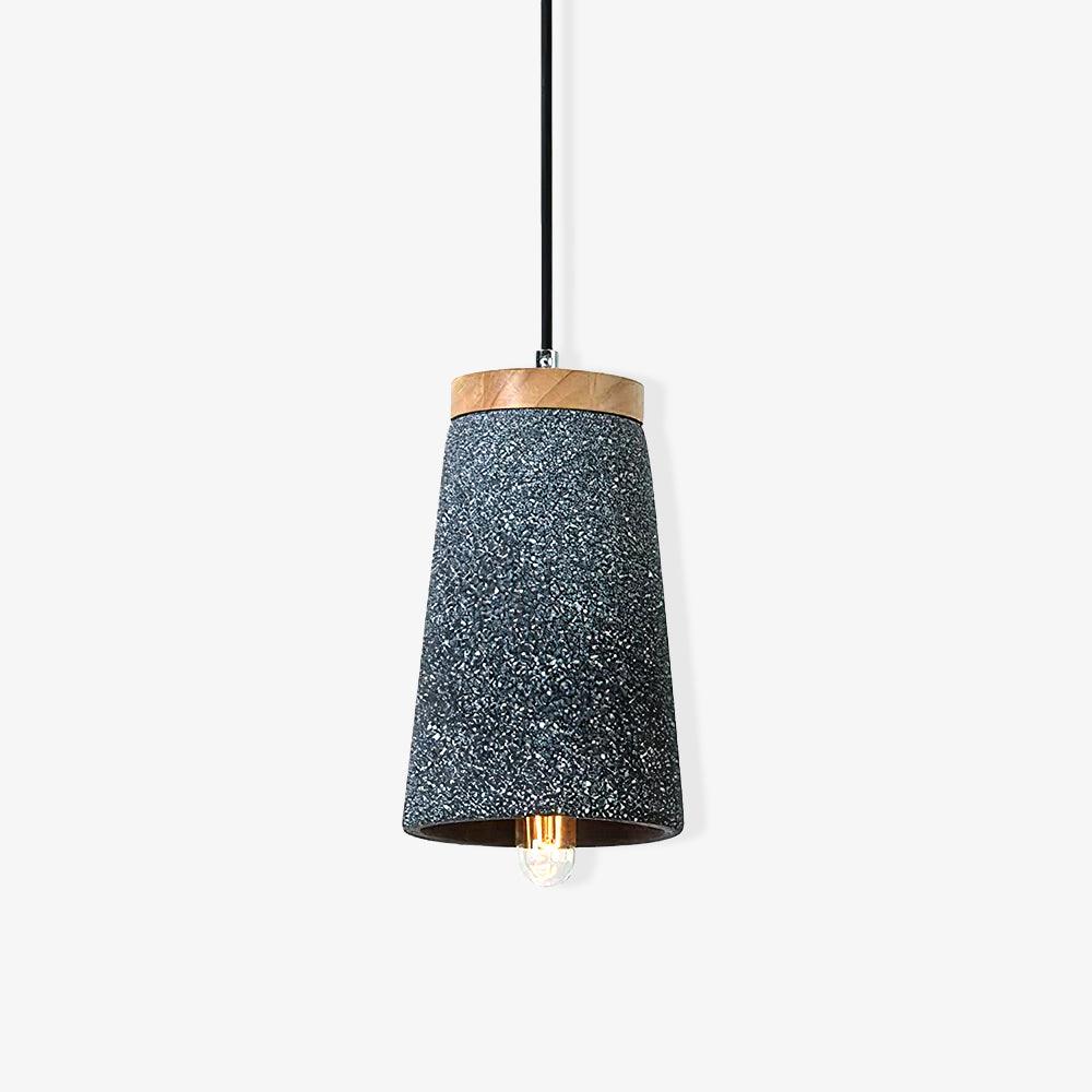 Single Black cement shade with wooden top