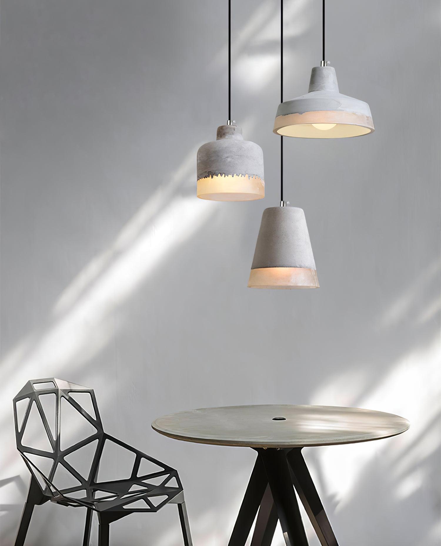 Delia pendants above a small round table
