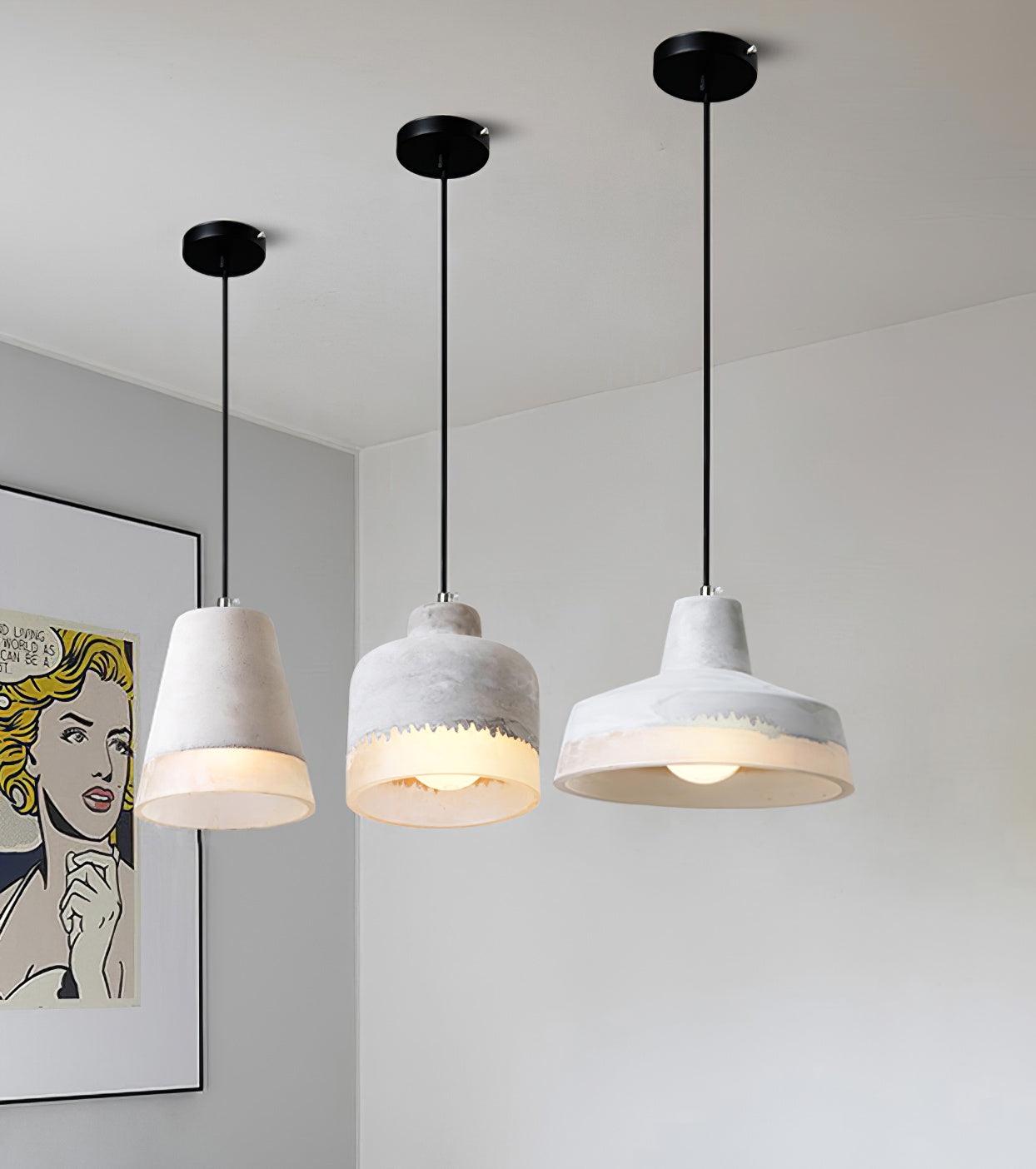 Mixed Delia shapes with separate Black ceiling canopies
