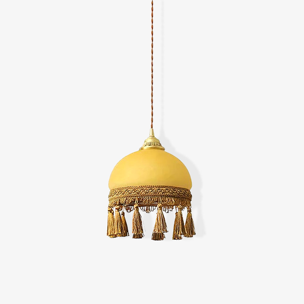 French Tassels Brass Pendant Light - Cueteks