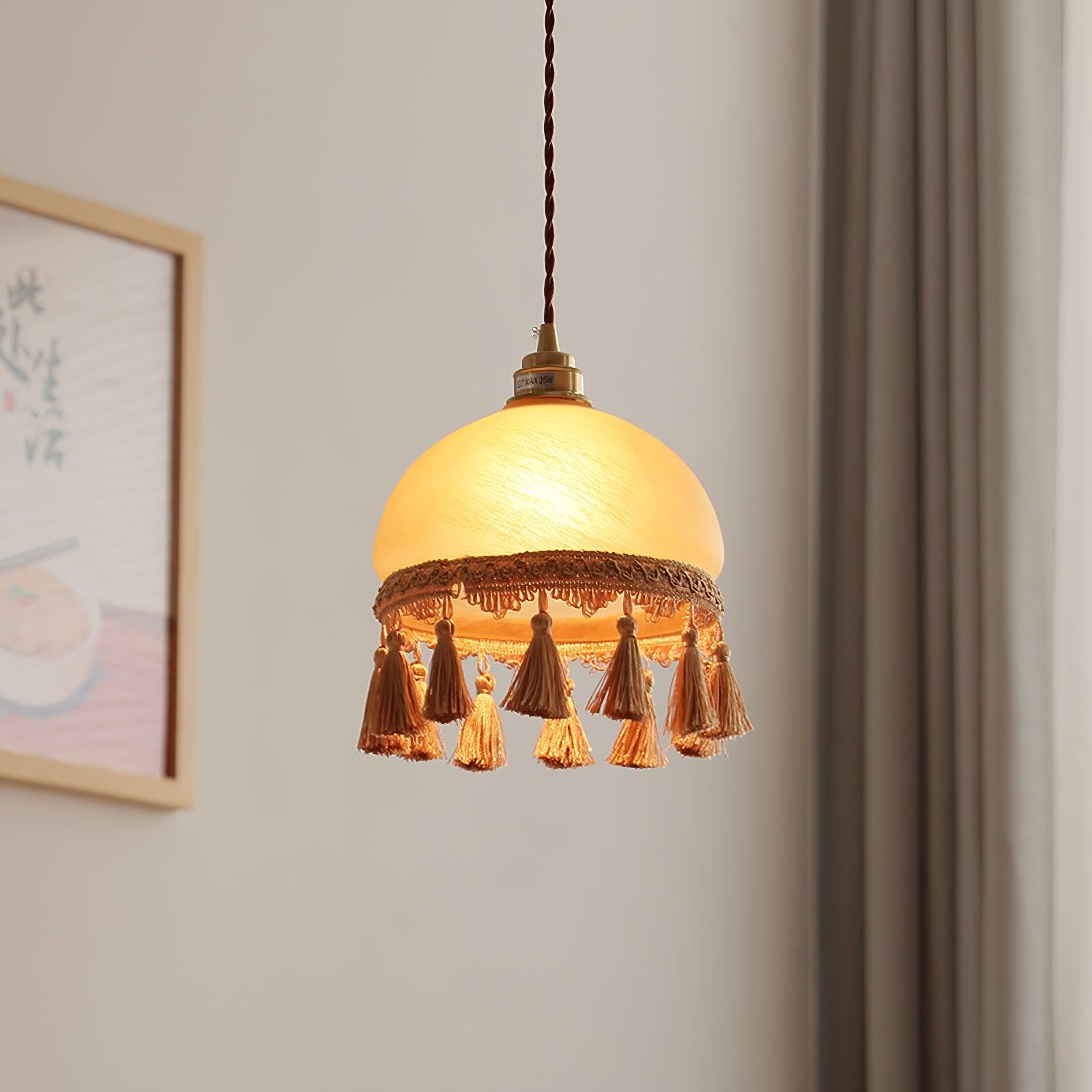 French Tassels Brass Pendant Light - Cueteks
