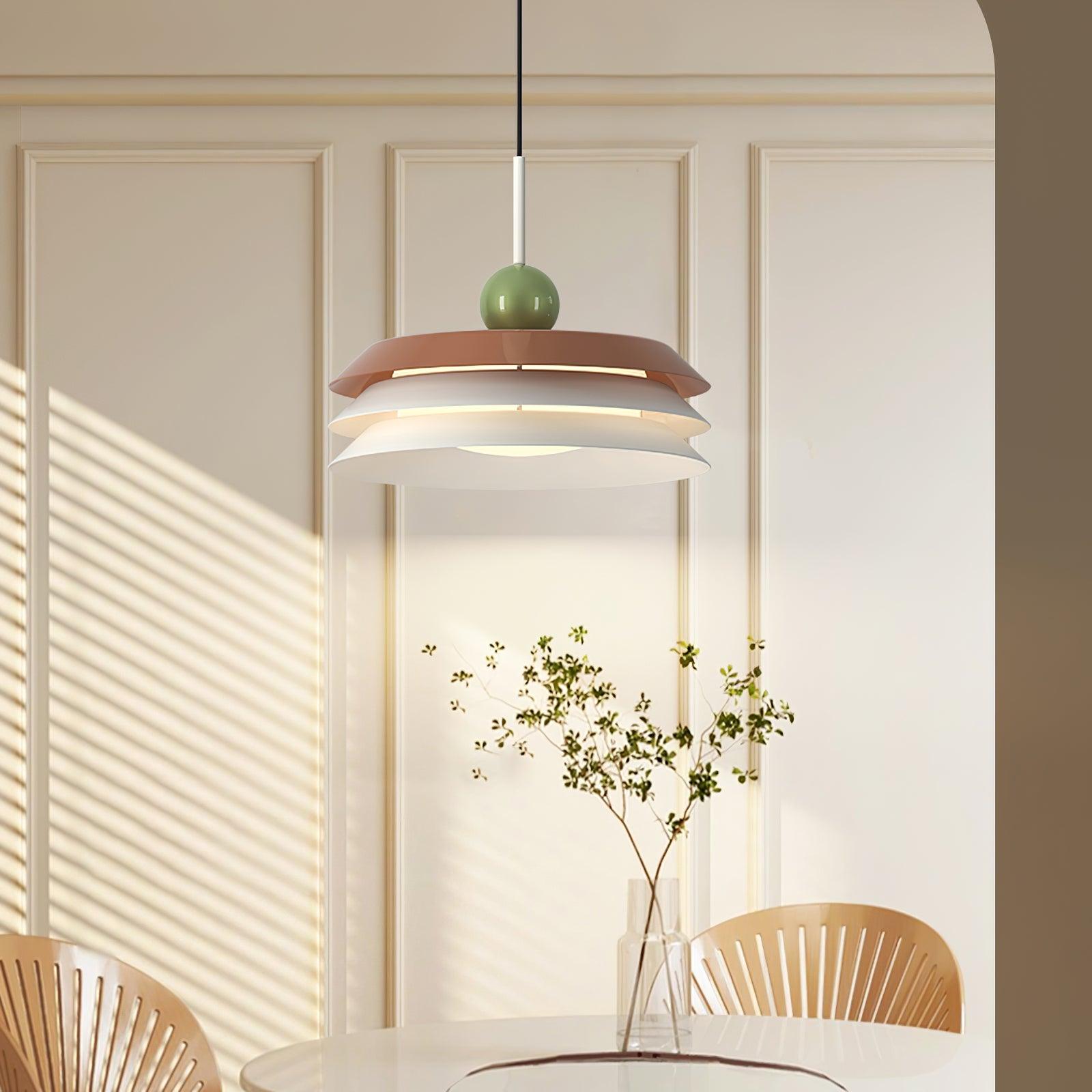 Morandi layered LED pendant light