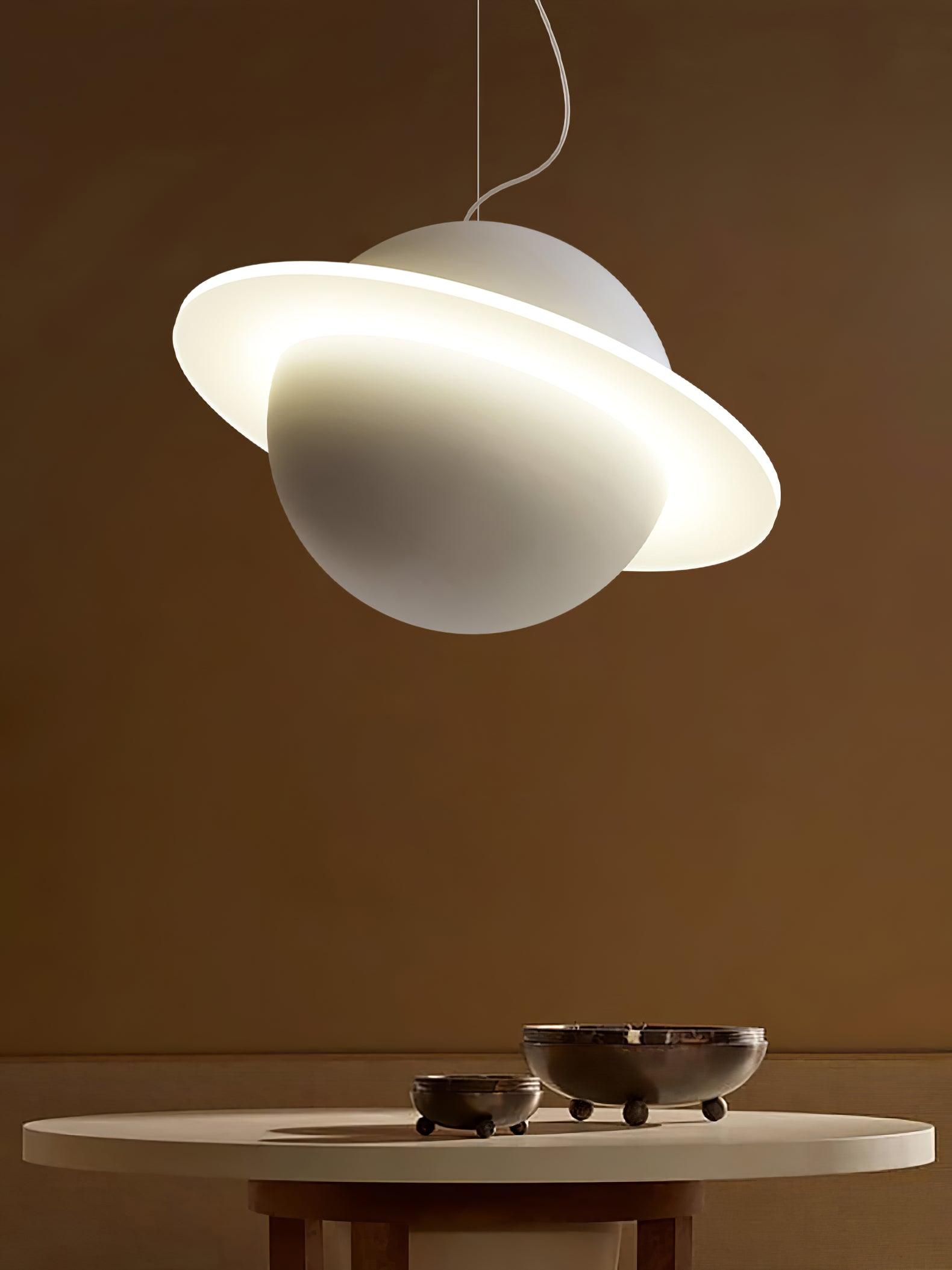 Jupiter Ring white LED pendant light