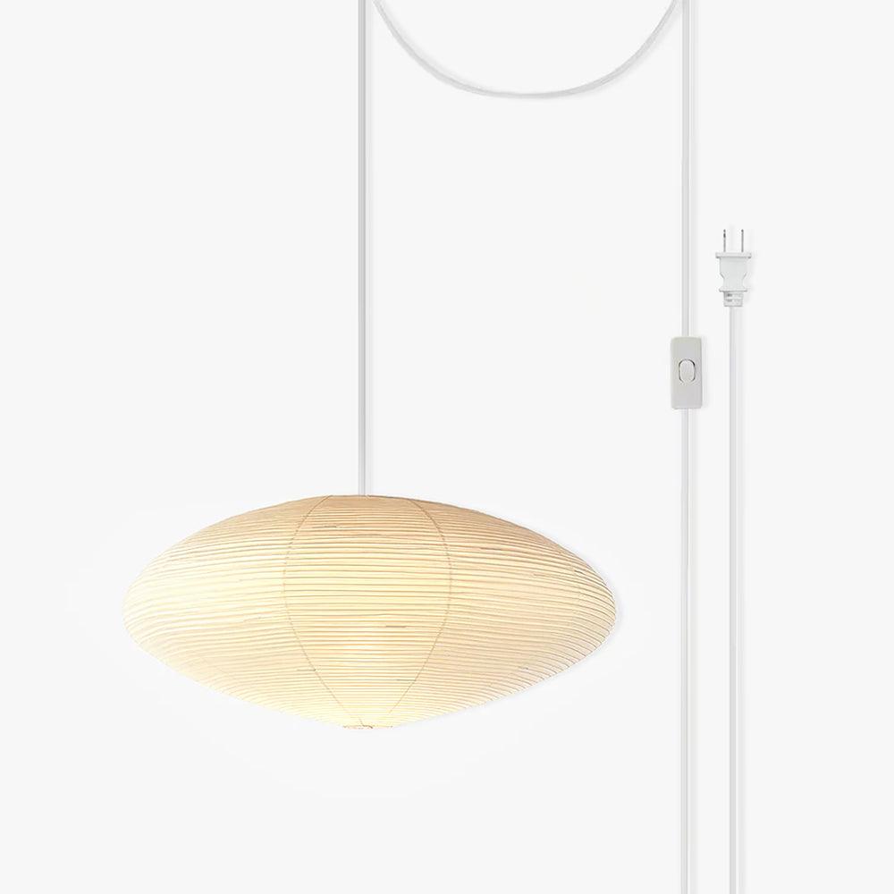 White 15A swag shade with switched plug cable