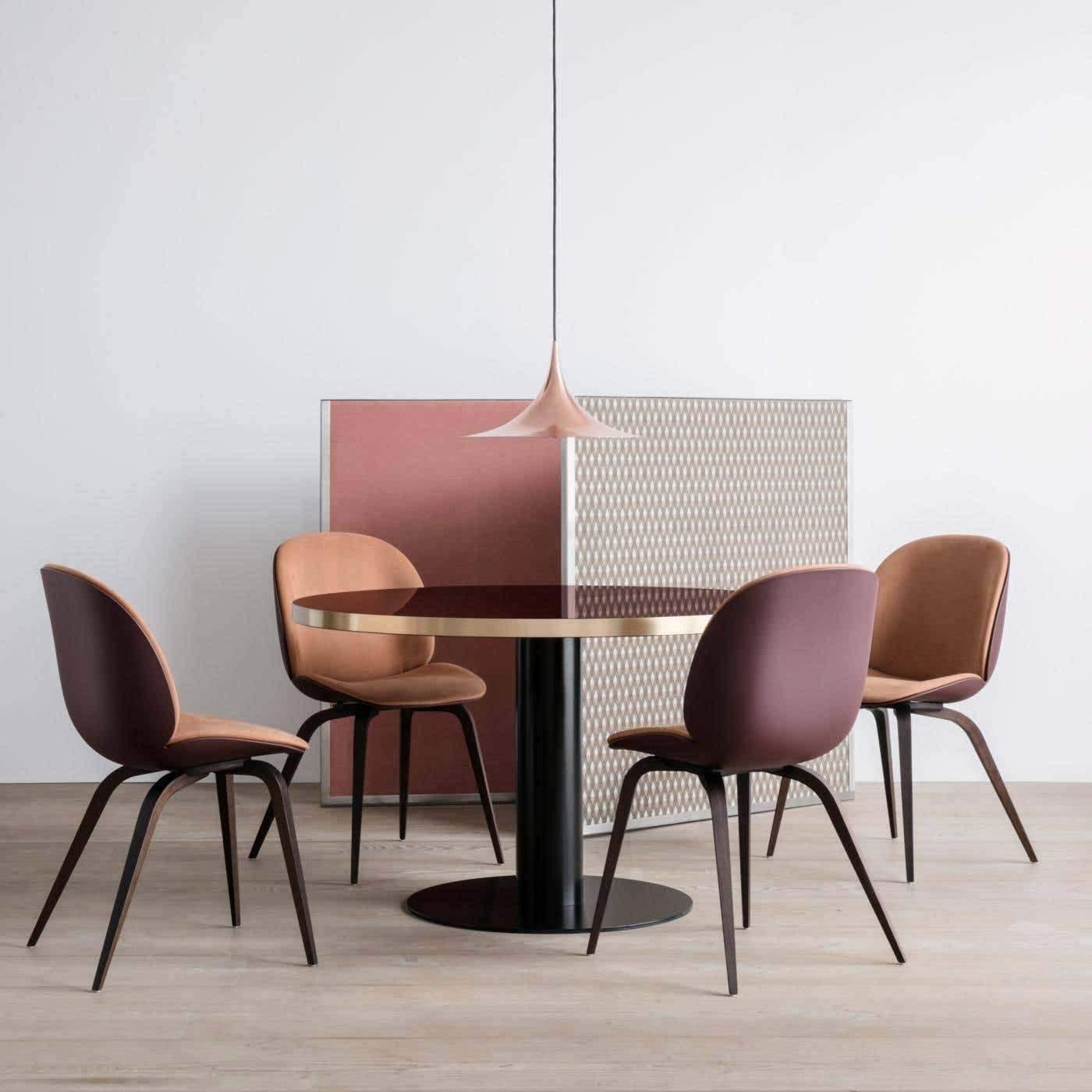 Semi flared metal pendant light