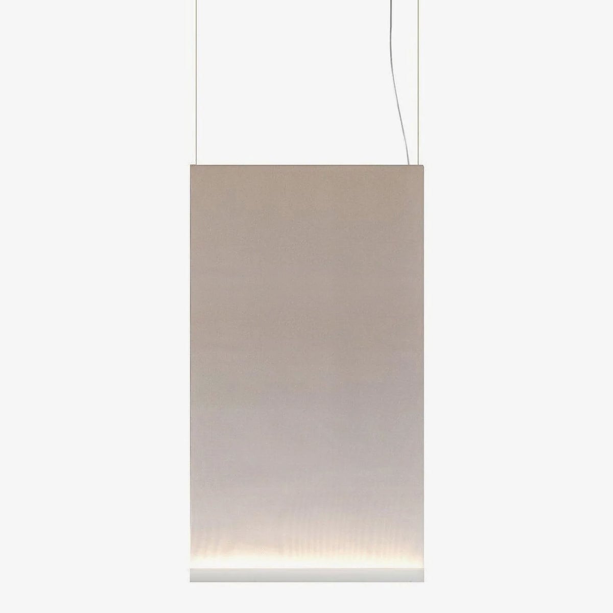 Tall 40 × 120 cm fabric pendant panel edged in white at the bottom