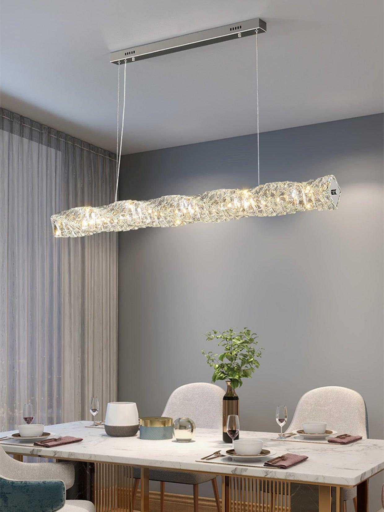 Long Crystal Pendant Lamp - Cueteks