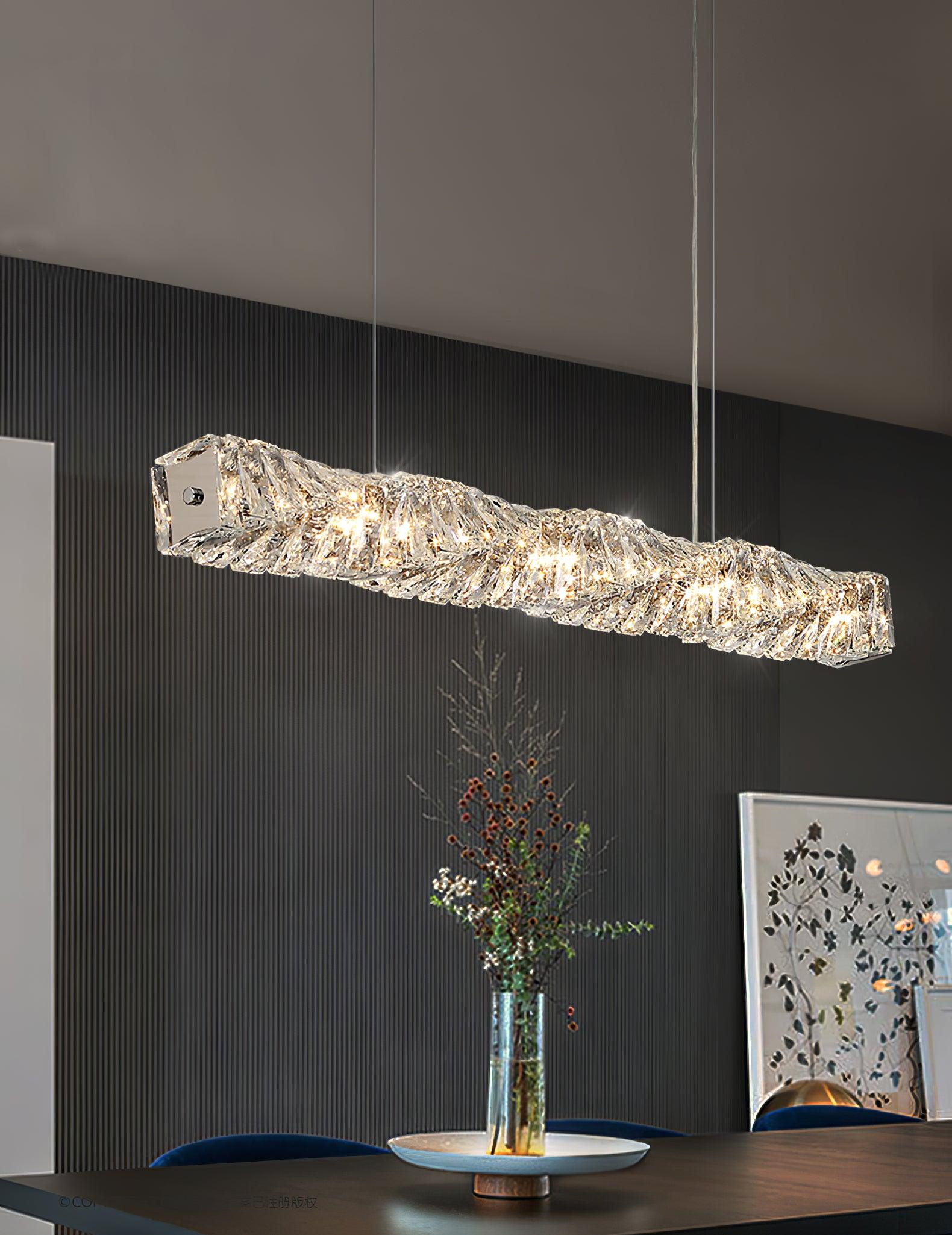 Long Crystal Pendant Lamp - Cueteks