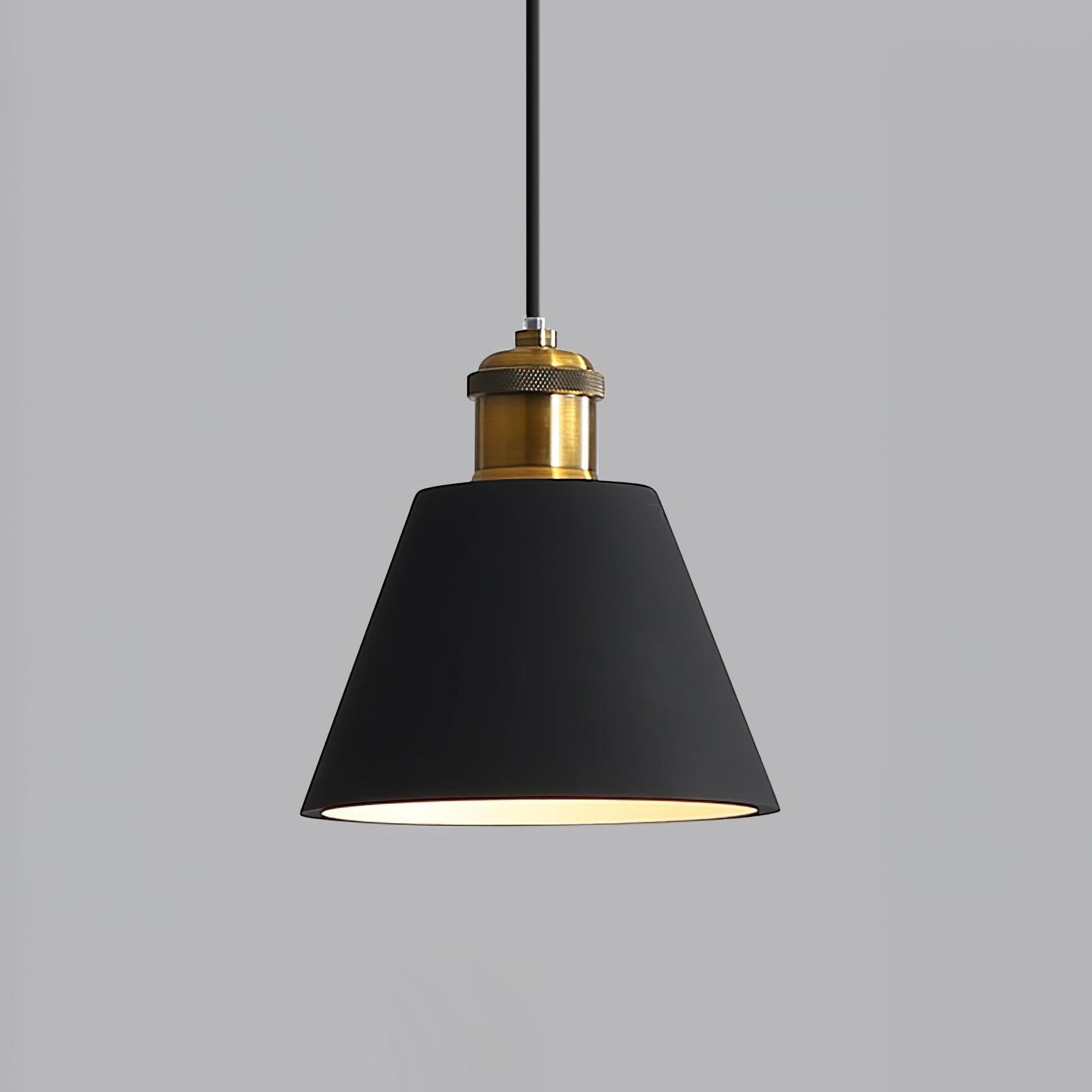 Black short cone shade close-up