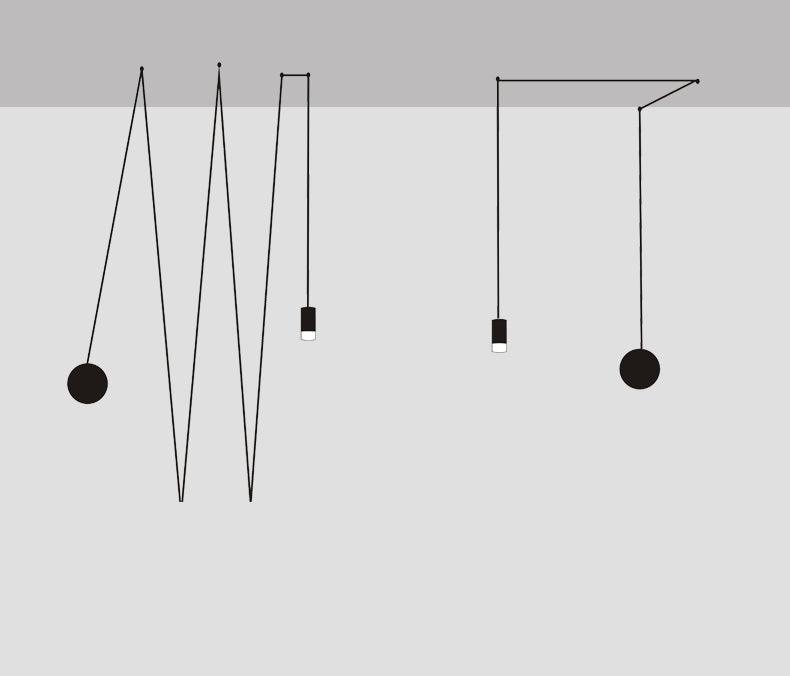 Line Form Pendant light - Cueteks