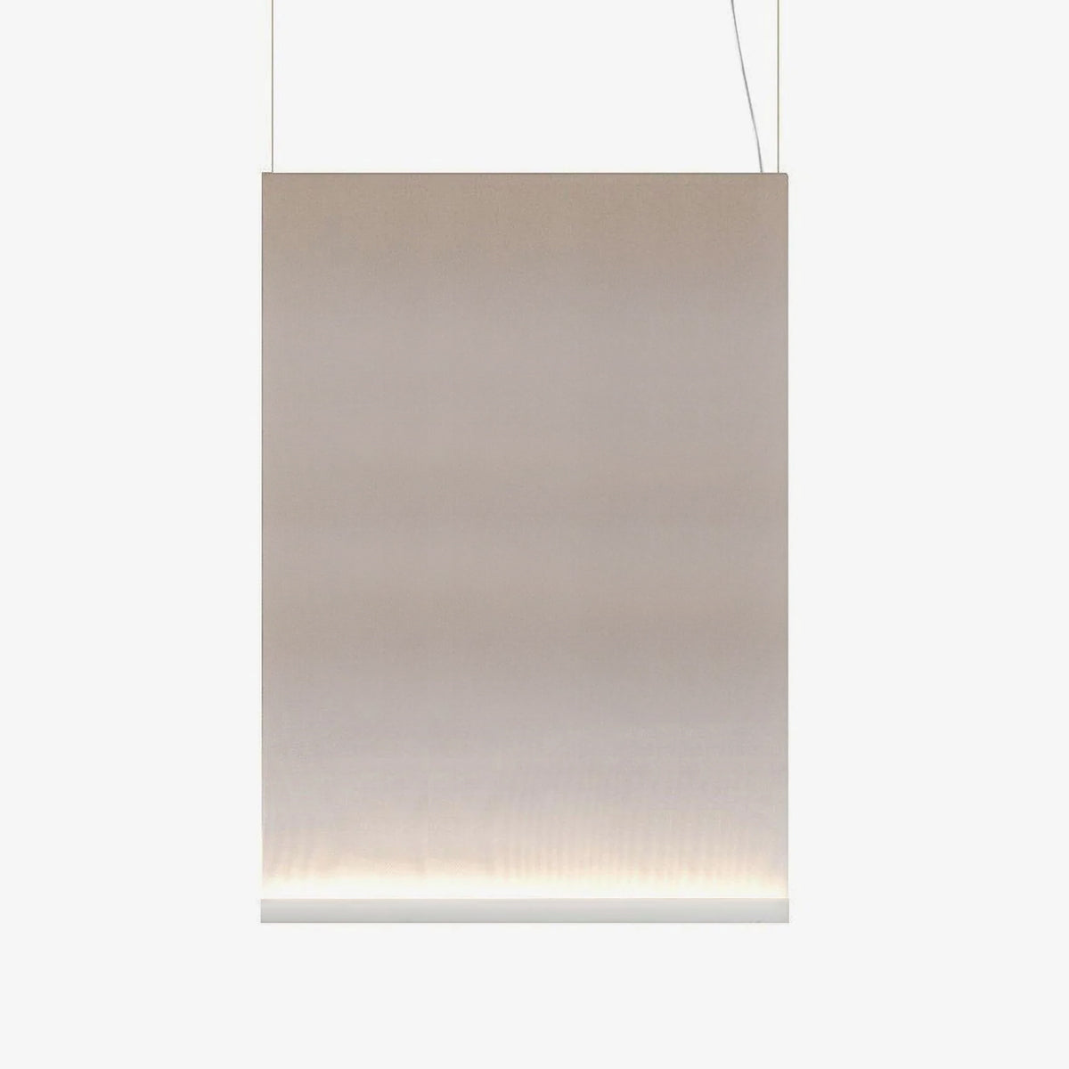 70 × 110 cm vertical textile pendant with white lower light bar