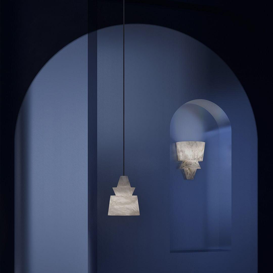 White Alabaster  Pendant Light - Cueteks