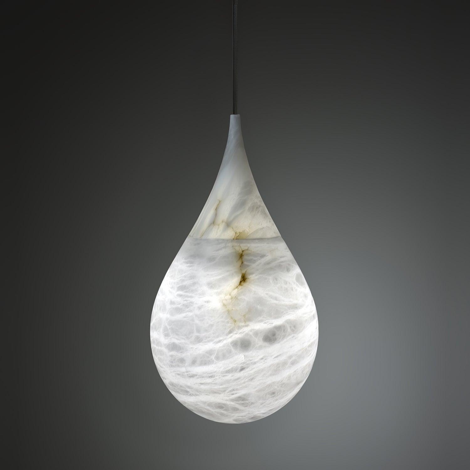 Lit marble droplet body with tapered neck