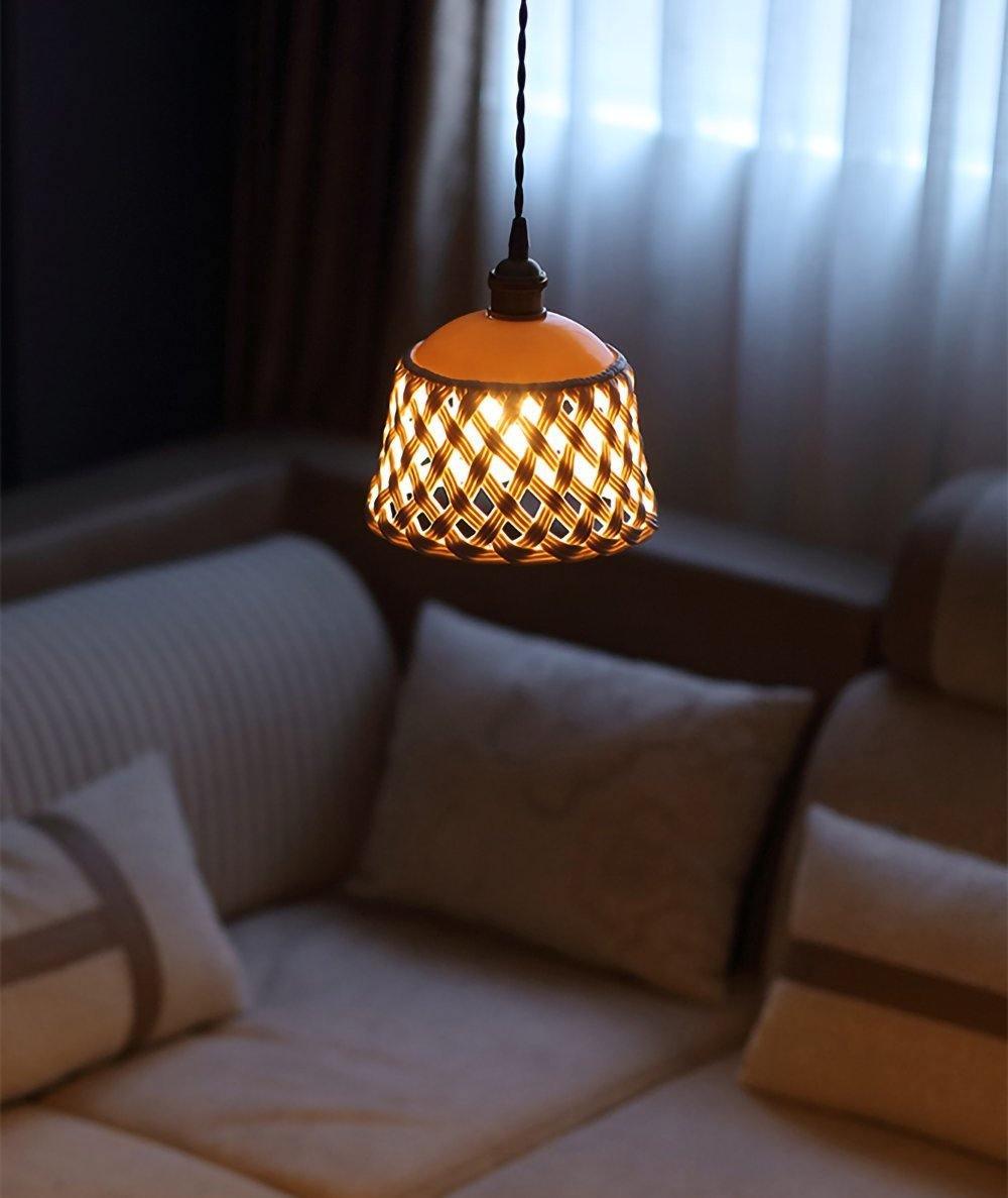 Openwork Ceramic Pendant Lamp - Cueteks