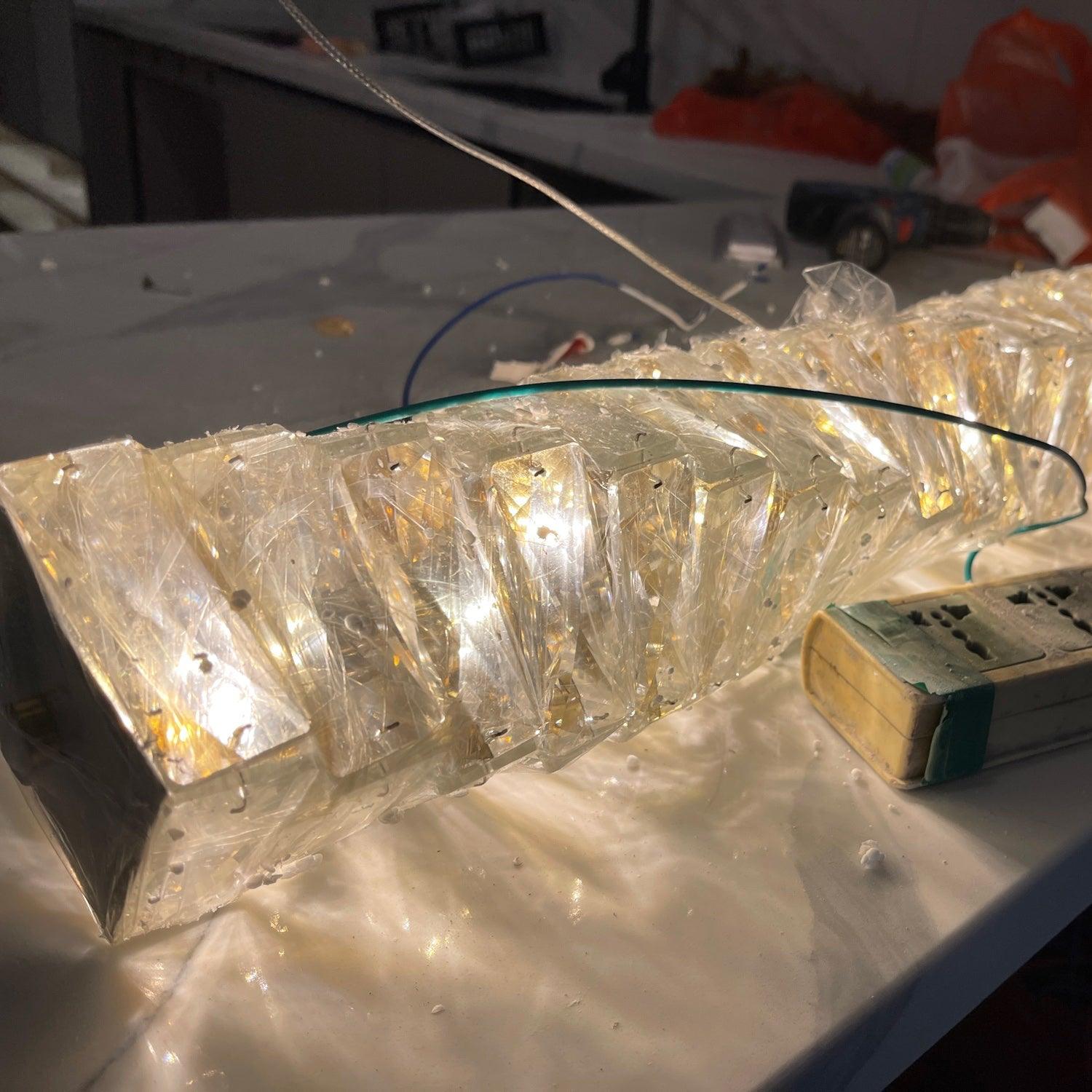 Long Crystal Pendant Lamp - Cueteks