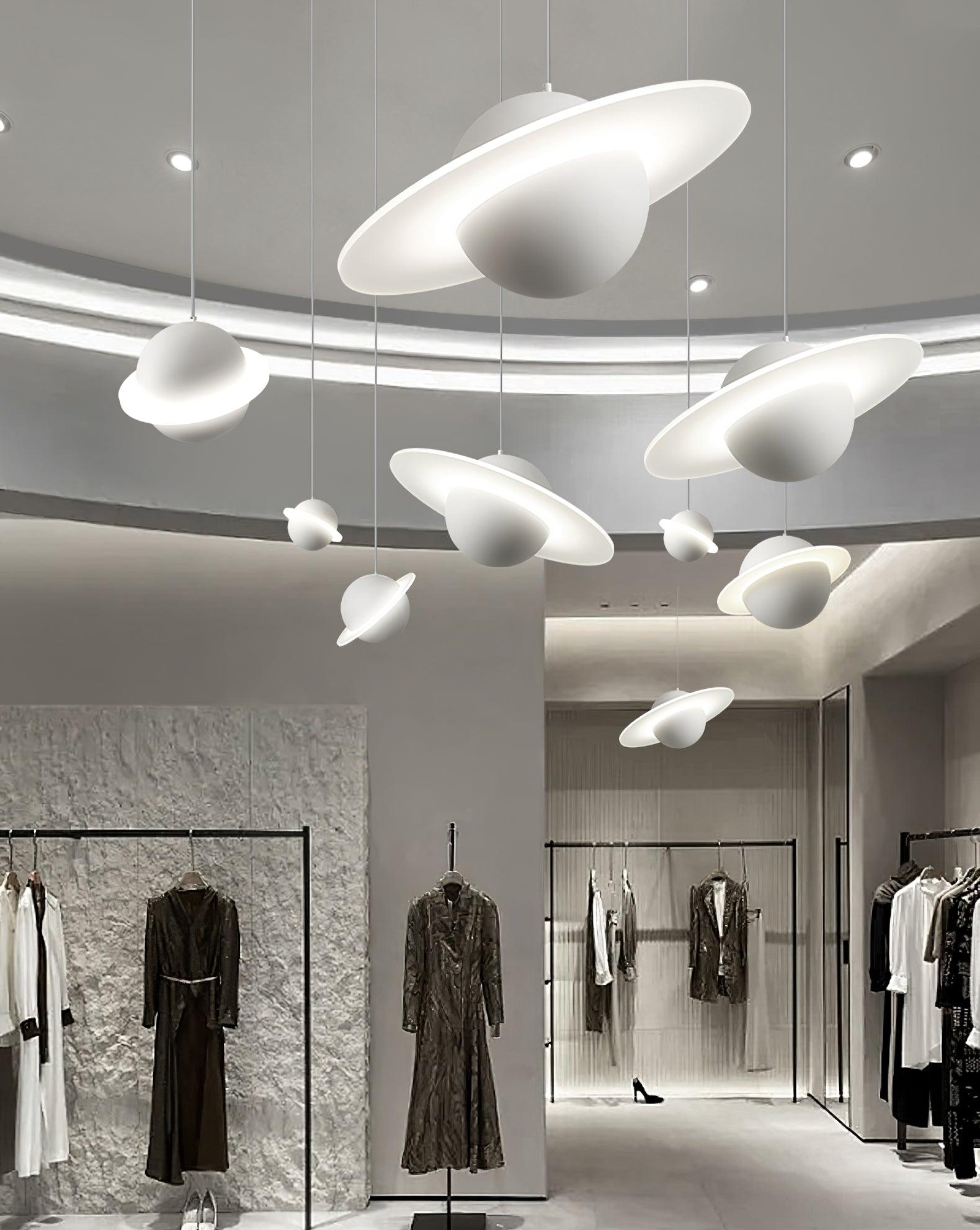 Jupiter Ring white LED pendant light