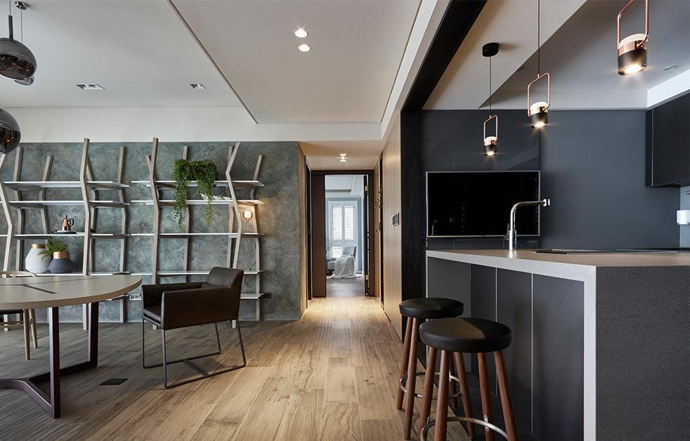 Geometric LED pendant light with adjustable cylindrical heads