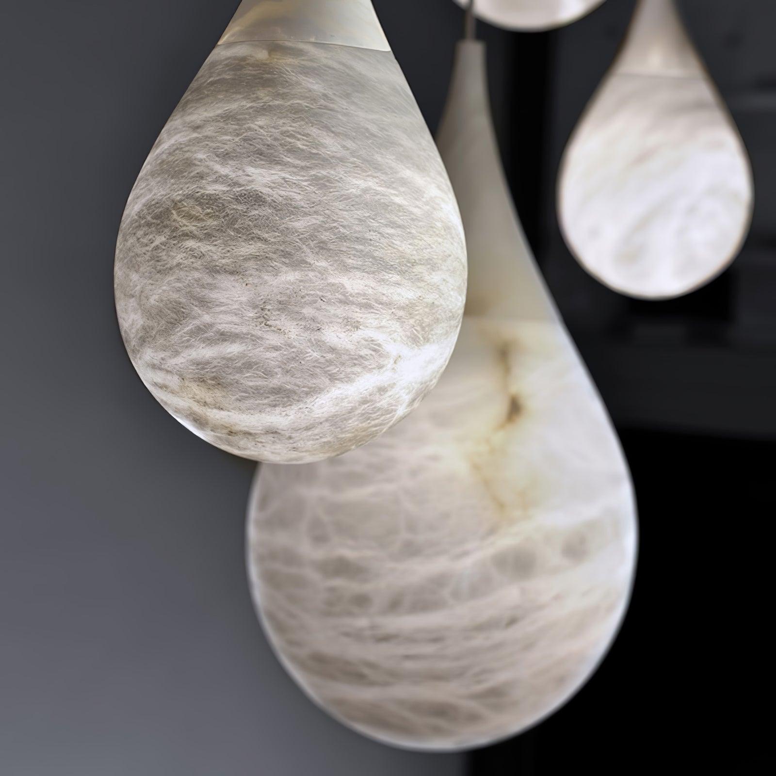 Close detail of illuminated marble veining
