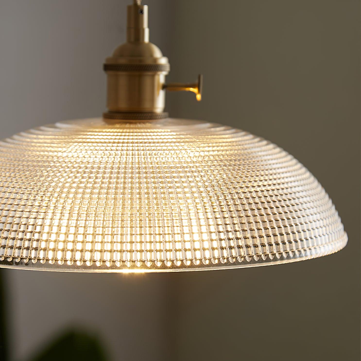 Ribbed Spiral Pendant Light - Cueteks
