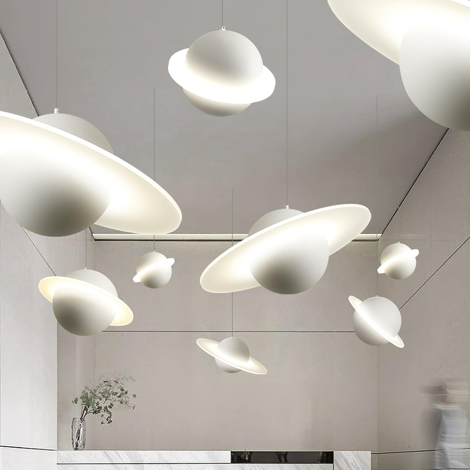 Jupiter Ring white LED pendant light
