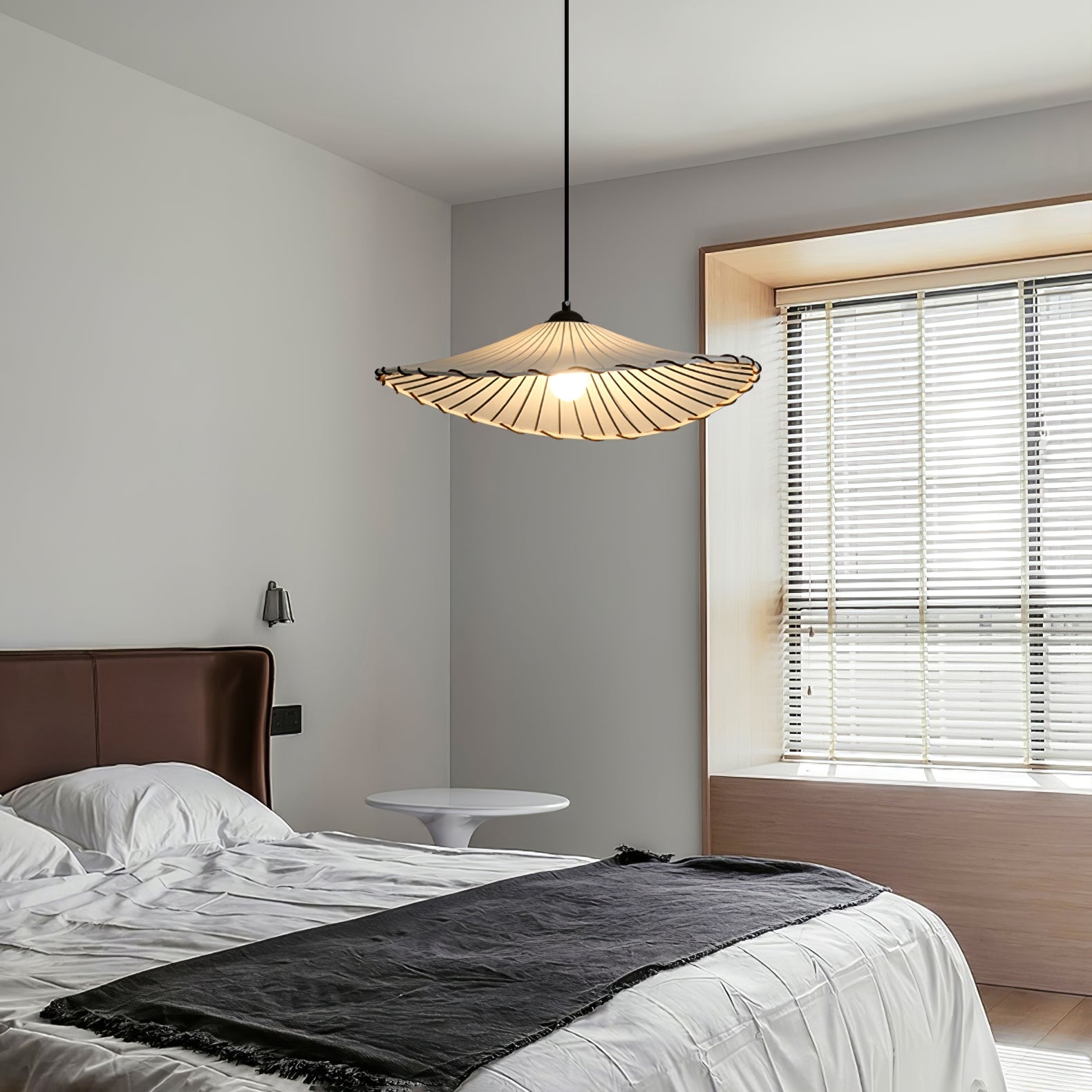 Lotus Leaf Fabric Pendant Light - Cueteks