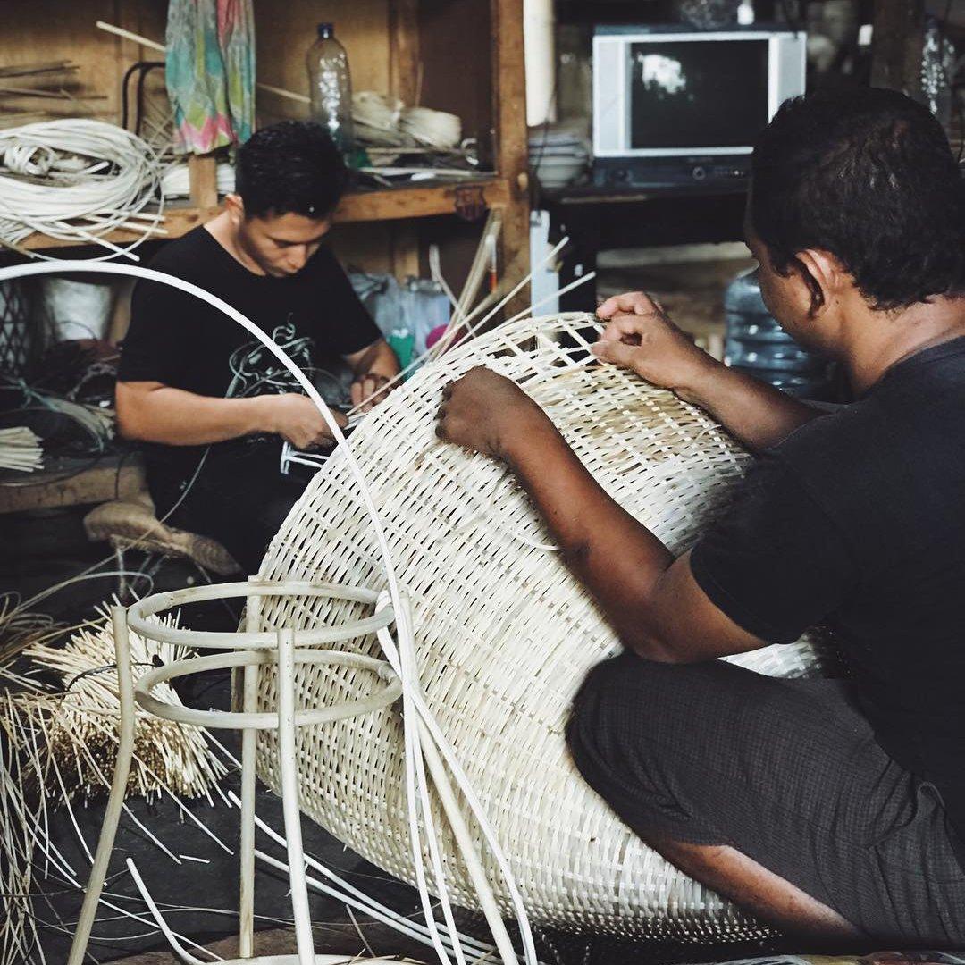 Rattan Pandent Light - Cueteks