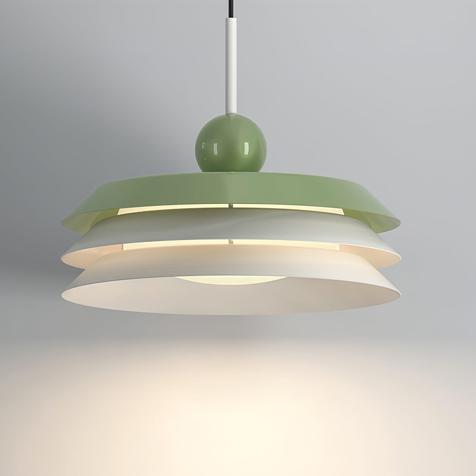 Morandi layered LED pendant light