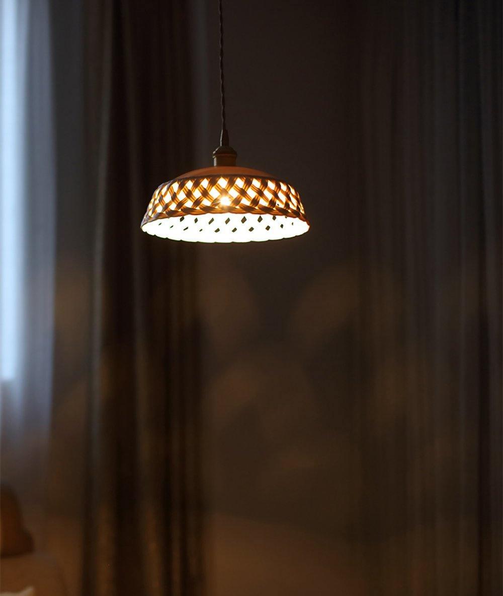Openwork Ceramic Pendant Lamp - Cueteks